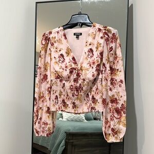 Express: Size Small, Pink Floral Blouse NWOT